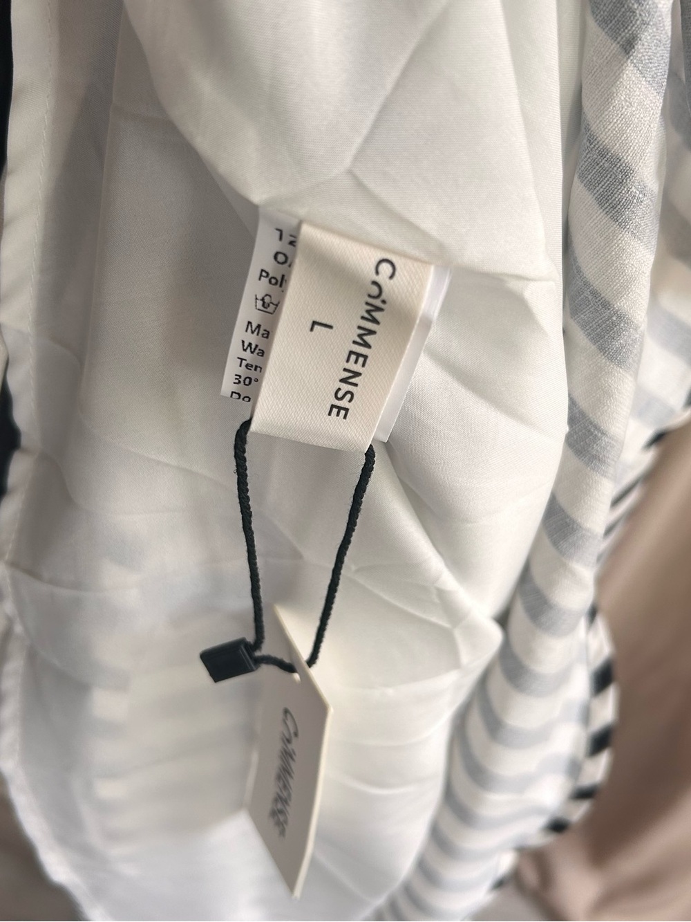Commense Black and White Stripe Backless Pockets Dress - Picture 7 of 8